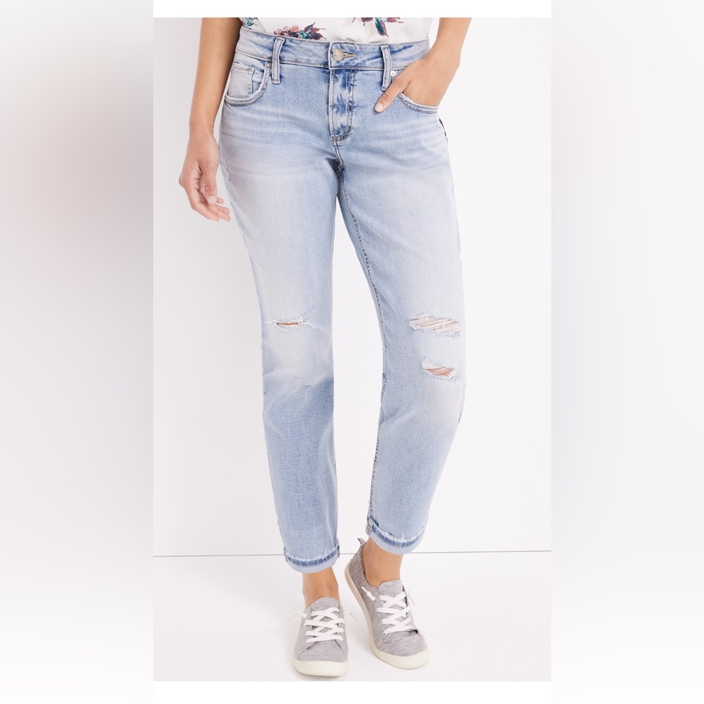Silver Jeans Co.® Boyfriend Mid Rise Cuffed Jean
